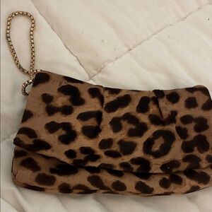 Leopard Print Clutch Bag
